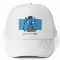 Aqua Owl Grad aqua Hat