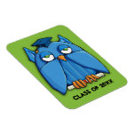 Aqua Owl Grad green Premium Magnet