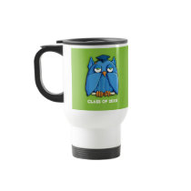 Aqua Owl Grad green Travel Mug