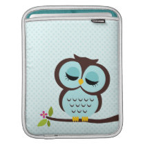 Aqua Owl Ipad Sleeves