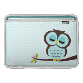 Aqua Owl Macbook Air Sleeve