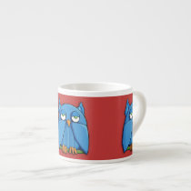 Aqua Owl red Espresso Mug