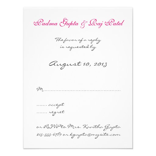 Aqua Paisley Peacocks Indian Wedding RSVP Announcements