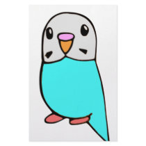 Aqua Parakeet Custom Stationery