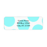 Aqua Polka Dot Return Address Label