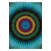 Aqua Pools mandala kaleidoscope note card cards