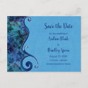Aqua Puau Shell Wedding Save the Date Postcard postcard