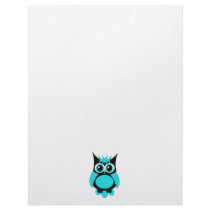Aqua Punk Owl Letterhead