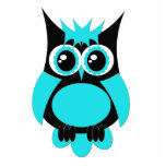 Aqua Punk Owl Photo Sculpture
