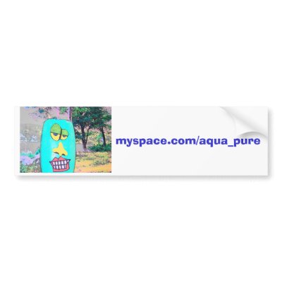 Aqua Pure Car Love Bumper Sticker by Darryl71