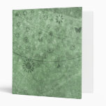 Aqua Retro Flowers and Butterflies Abstract 3 Ring Binders