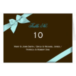 Aqua Ribbon Table Place Card