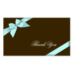 Aqua Ribbon Thank You Minicard