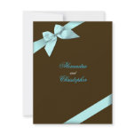 Aqua Ribbon Wedding Announcement