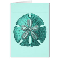 Aqua Sand Dollar Cards