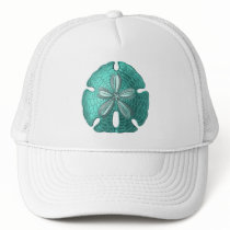 Aqua Sand Dollar Mesh Hat