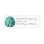 Aqua Sand Dollar Labels