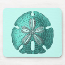 Aqua Sand Dollar Mousepads
