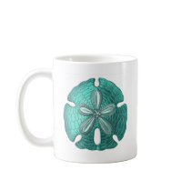 Aqua Sand Dollar Coffee Mugs