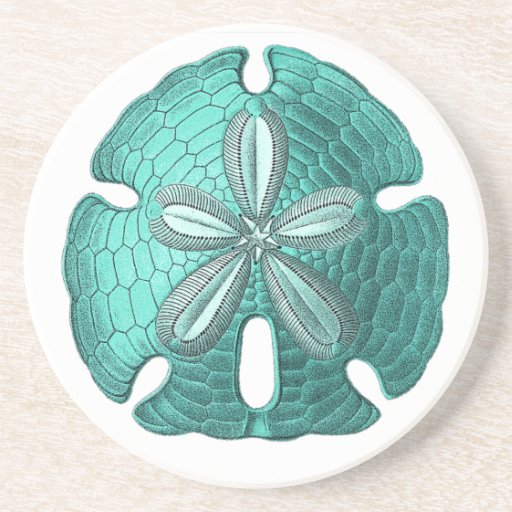 Aqua Sand Dollar Stone Coaster