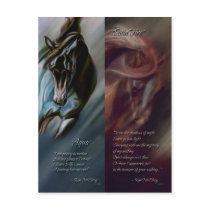 Aqua & Satin Fire Bookmarks by Kim McElroy postcards