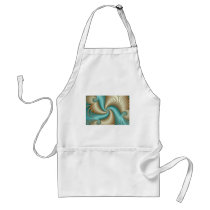 Aqua Satin - Fractal Apron