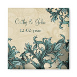 aqua Save the date magnet
