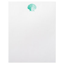 Aqua Seashell Letterhead