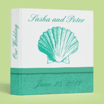 Aqua Shell Wedding Planner binders