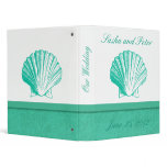 Aqua Shell Wedding Planner 3 Ring Binder