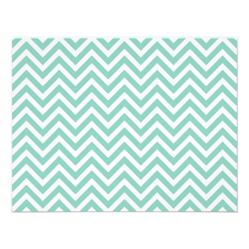 Aqua Simple Chevron Thank You Note Cards