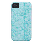 Aqua Snakeskin Pattern Iphone 4 Case