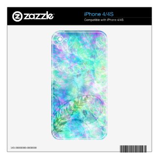 Aqua Spring iPhone 4 Zazzle Skin musicskins_skin