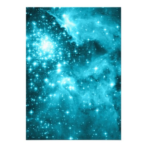 Aqua Stars Personalized Announcements