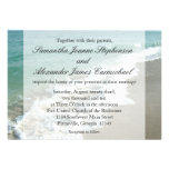 Aqua Surf Crashing Water Beach Destination Wedding invitations