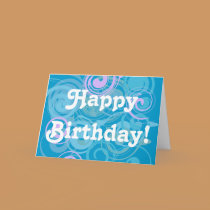 Aqua Swirl cards