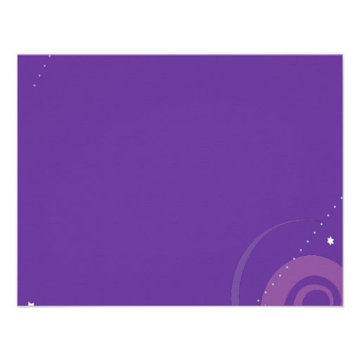 AQUA SWIRLS & STARS Bat Mitzvah Invitation