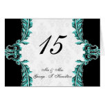 aqua table seating card