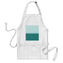 Aqua Teal Turquoise Blue Stripes Polka Dots Apron