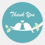 Aqua Thank You stickers