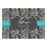aqua trendy Sweet Sixteen party Invitation invitations