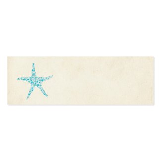 Aqua Turquoise Starfish Wedding Tags profilecard