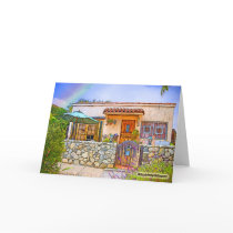 "Aqua Umbrella" Greeting Cards