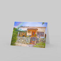 "Aqua Umbrella" Greeting Cards