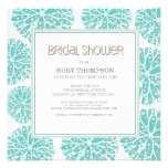 AQUA Under the Sea Coral Modern BRIDAL SHOWER invitations