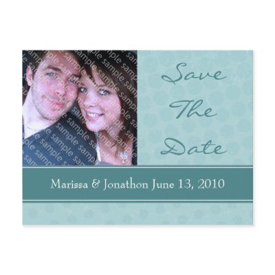 Aqua Urban Elegance Photo Save The Date Postcards by SublimeStationery