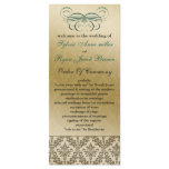 aqua Wedding program Custom Rack Cards