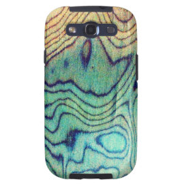 Aqua Wood Galaxy S3 Cover