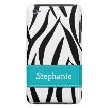 Aqua Zebra Print iPod Touch 4th Gen Case-Mate Cove Ipod Touch Covers