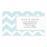 Aqua Zig Zag Chevron Pattern Calling Cards Business Card Template